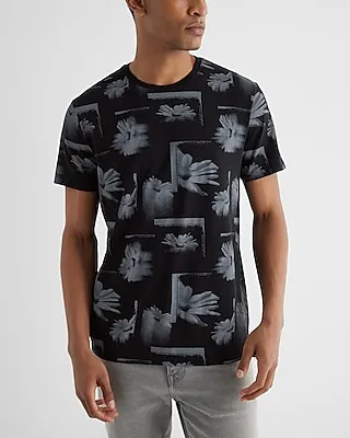 Floral Perfect Pima Cotton T-Shirt Black Men's S