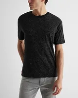 Relaxed Swirl Print Perfect Pima Cotton Crew Neck T-Shirt Black Men's S