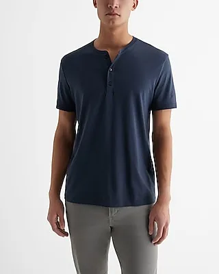 Perfect Pima Cotton Short Sleeve Henley Men's