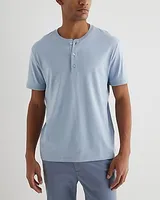 Perfect Pima Cotton Short Sleeve Henley Men's Tall