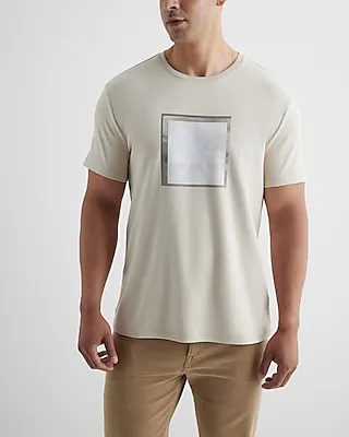 Layered Square X Logo Graphic T-Shirt Neutral Men's