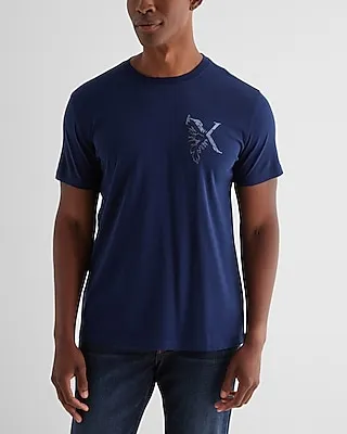 Embroidered Leaf X Logo Graphic Perfect Pima Cotton T-Shirt