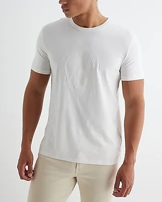 Textured Stitch Graphic Perfect Pima Cotton T-Shirt