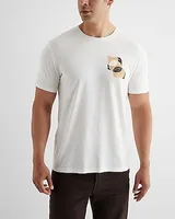 Embroidered Chest Graphic Perfect Pima Cotton T-Shirt White Men's XS