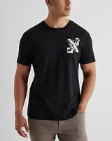 Paint Stroke Graphic T-Shirt Black Men's XL Tall