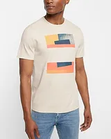 Split Block Graphic T-Shirt Neutral Men's XS