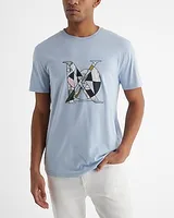 X Logo Shape Graphic Perfect Pima Cotton T-Shirt Men's Tall