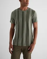 Relaxed Striped Linen-Blend T-Shirt Green Men's XS