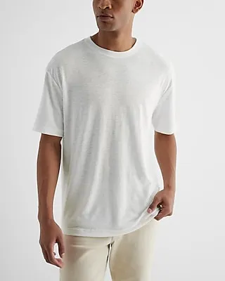 Relaxed Linen Blend T-Shirt Neutral Men's