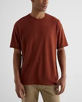 Relaxed Linen Blend T-Shirt Brown Men