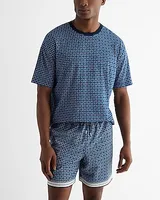 Geo Perfect Pima Cotton T-Shirt Blue Men's XS