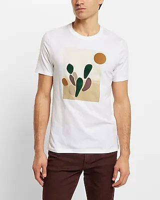 Cactus Graphic T-Shirt White Men's L