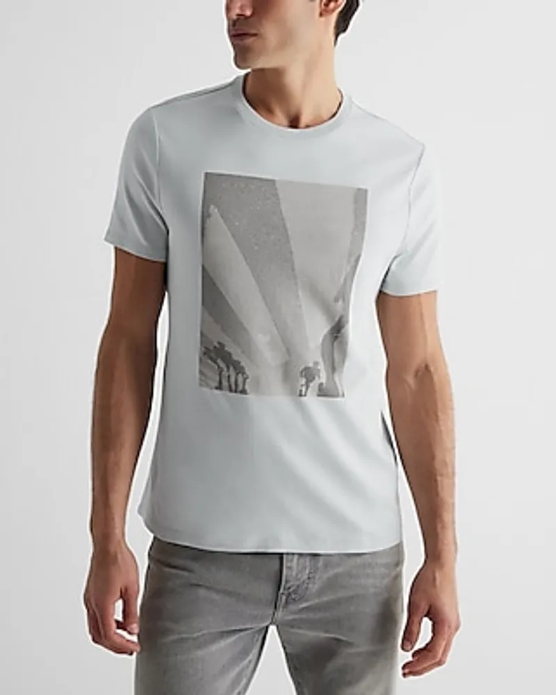 Crosswalk Photo Graphic T-Shirt Gray Men's XL