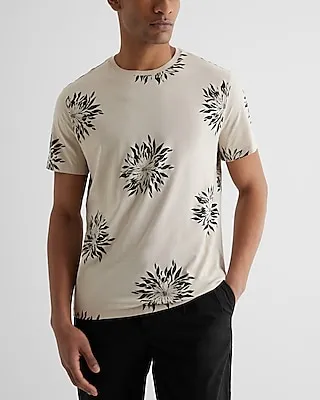 Big & Tall Floral Perfect Pima Cotton T-Shirt Neutral Men's XXL