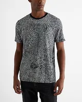 Abstract Print Perfect Pima Cotton T-Shirt Black Men's M