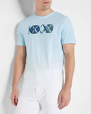 Blue Plaid Logo Graphic T-Shirt