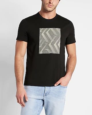 Black X Logo Silhouettes Graphic T-Shirt Black Men's XS