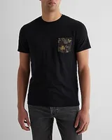 Pixel Camo Perfect Pima Cotton T-Shirt Black Men's