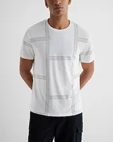 Dot Paneled Perfect Pima Cotton T-Shirt White Men's XS