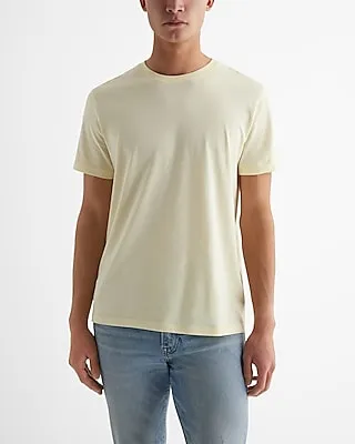 Perfect Pima Cotton Crew Neck T-Shirt Yellow Men's L Tall