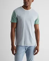 Color Block Perfect Pima Cotton Crew Neck T-Shirt Blue Men's