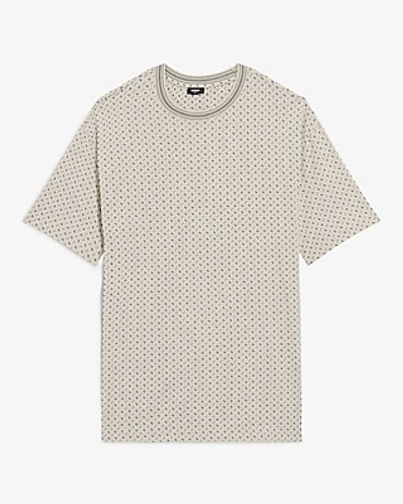 Relaxed Geo Print Crew Neck T-Shirt