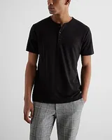 Linen-Blend Henley Men's XS