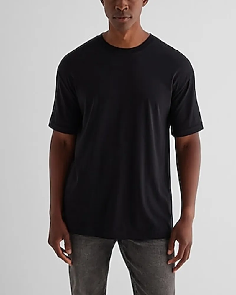 Men's Peruvian Pima Cotton T Shirt Crew Neck - Onyx Black - STPL