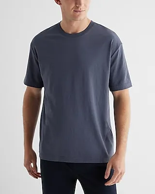 Crew Neck Perfect Pima Cotton T-Shirt Gray Men's S