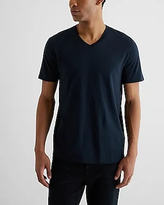 Big & Tall V-Neck Perfect Pima Cotton T-Shirt Blue Men's XXL
