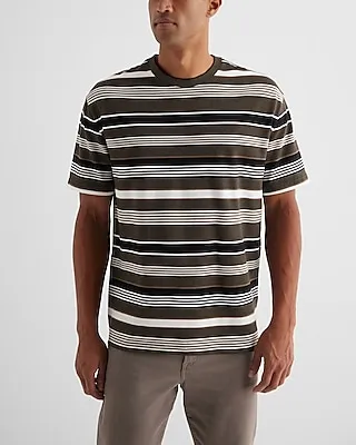 Relaxed Striped Luxe Pique T-Shirt Men's