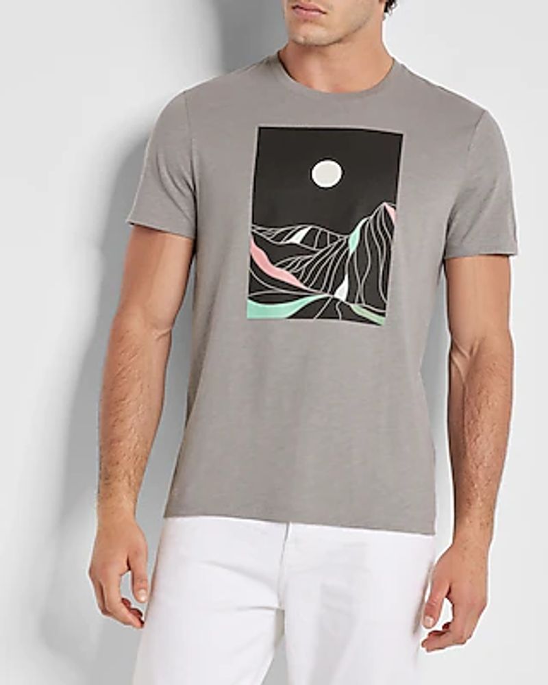 Moonlight Graphic T-Shirt Gray Men's S