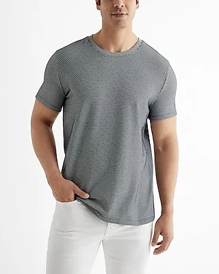 Mini Geo Cotton-Blend Jacquard T-Shirt Black Men's XL
