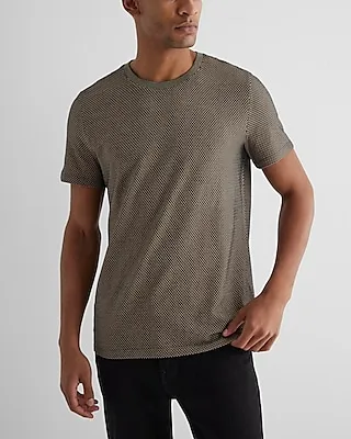 Big & Tall Mini Geo Cotton-Blend Jacquard T-Shirt Neutral Men's XXL
