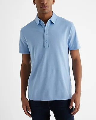 Long Placket Perfect Pima Cotton Polo Men's Tall