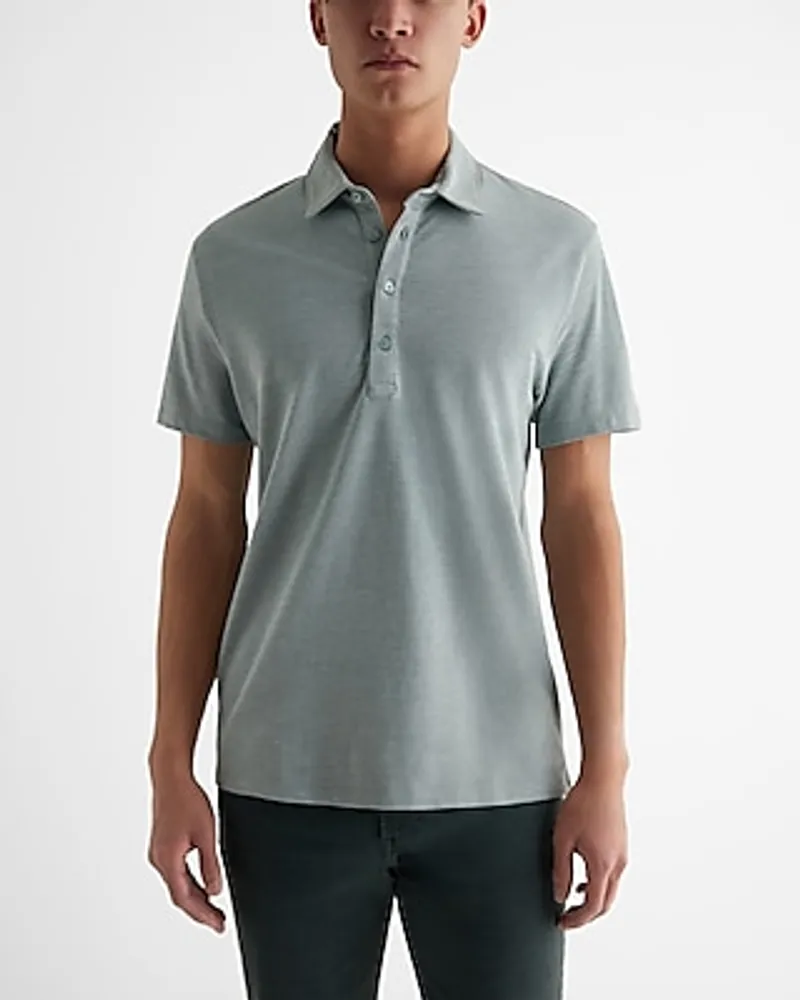 Long Placket Perfect Pima Cotton Polo Men's