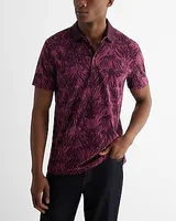 Line Floral Perfect Pima Cotton Polo Red Men's