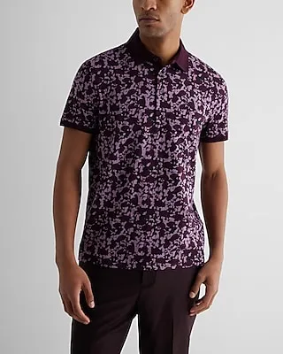 Abstract Floral Perfect Pima Cotton Polo