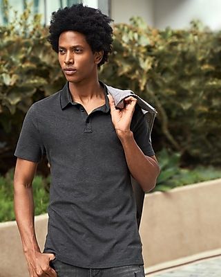 Solid Moisture-Wicking Luxe Pique Polo Men's