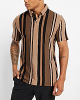 Striped Luxe Pique Polo