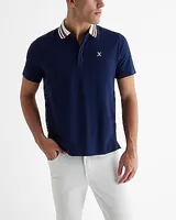 Tipped X-Logo Luxe Pique Polo Men's L Tall