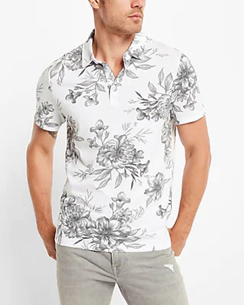 Floral Jersey Polo