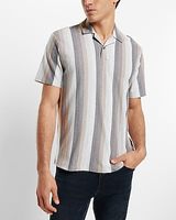 Striped Luxe Pique Polo