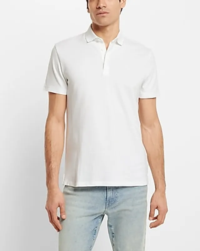 Camisas Blancas Polo Sport Cotton Pique para caballero 100% Algodón Peinado  – Mr Logo
