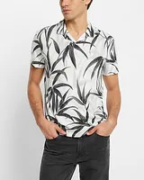 Palm Print Jersey Polo Neutral Men's XL