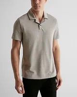 Geo Print Jacquard Polo