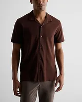 Solid Luxe Pique Button Down Polo Men's