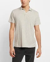 Geo Print Jersey Polo