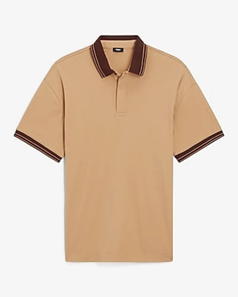 Relaxed Solid Tipped Collar Polo