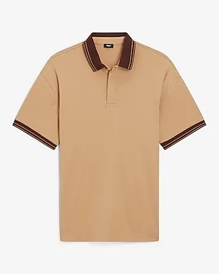 Relaxed Solid Tipped Collar Polo